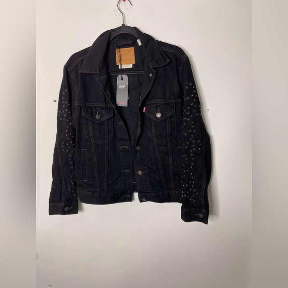 Ex boyfriend studded sleeve trucker jacket NWT - Picture 6 of 10